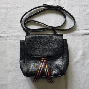 Joanel black PU leather crossbody bag